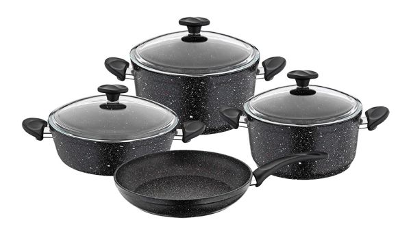 ქვაბების ნაკრები KUMTEL NT7 PC BLACK