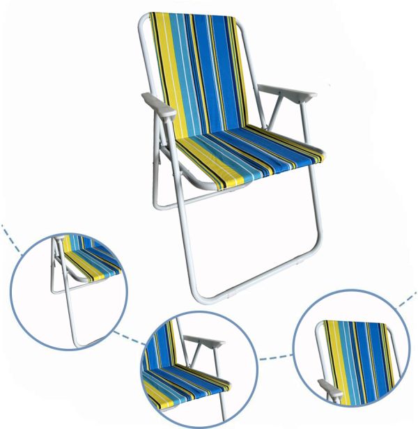 დასაკეცი სკამი VINTAGE - ლურჯი (100კგ)