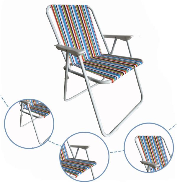 დასაკეცი სკამი VINTAGE - ჭრელი (100კგ)