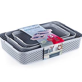 პლასტმასის კალათების ნაკრები Hobby Life 24x35,5x7,5სმ (3ც ) 04 1271