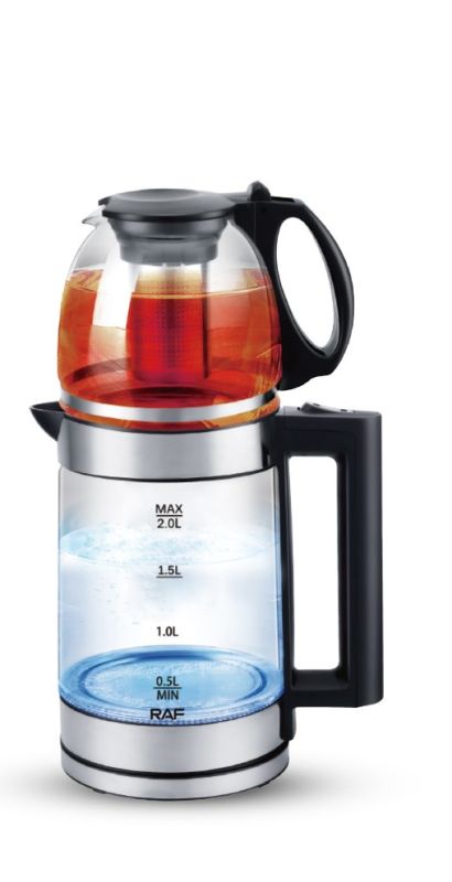 ელექტრო ჩაიდანი ჩაის დასაყენებელთან ერთად RAF R-7898