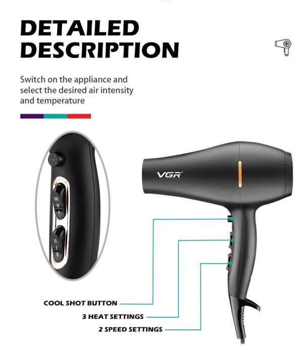 თმის ფენი VGR V-433