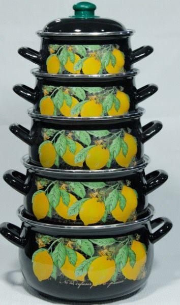 ემალის ქვაბების ნაკრები ARSHIA 16-18-20-22-24სმ 5ც 3959