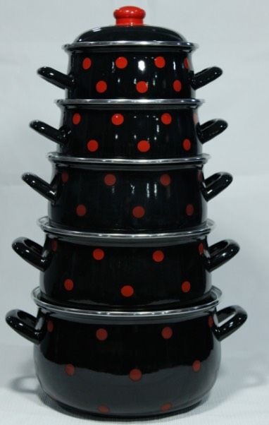 ემალის ქვაბების ნაკრები ARSHIA 16-18-20-22-24სმ 5ც 3946B