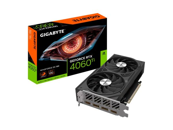 ვიდეო დაფა Gigabyte GeForce RTX4060 Ti WINDFORCE OC 8G 8GB 128-Bit GDDR6 - GV-N406TWF2OC-8GD