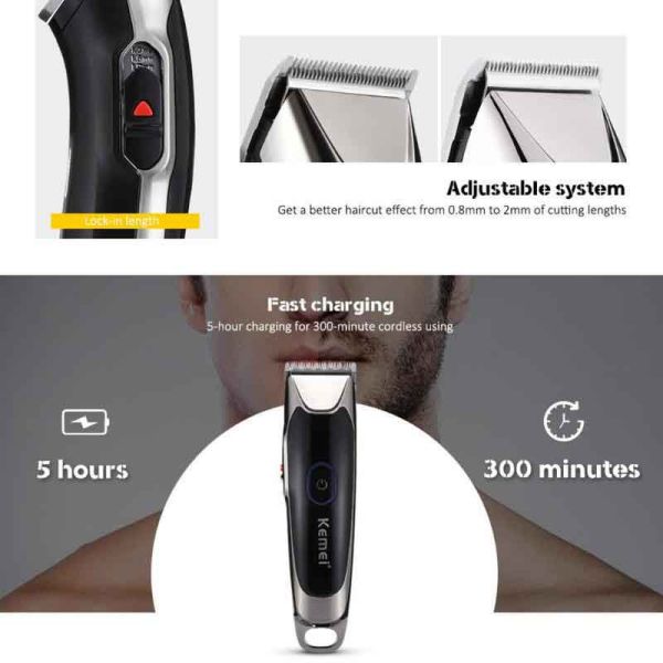 თმის საკრეჭი KEMEI KM-2810 ტიტანის 21524