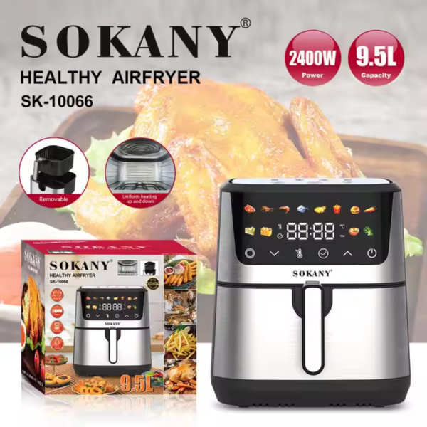 აეროგრილი Sokany 10066 9.5L (ზედა ქვედა წვით)