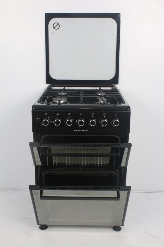 გაზქურა EXCELLENCE 6400 BLACK DOUBLE