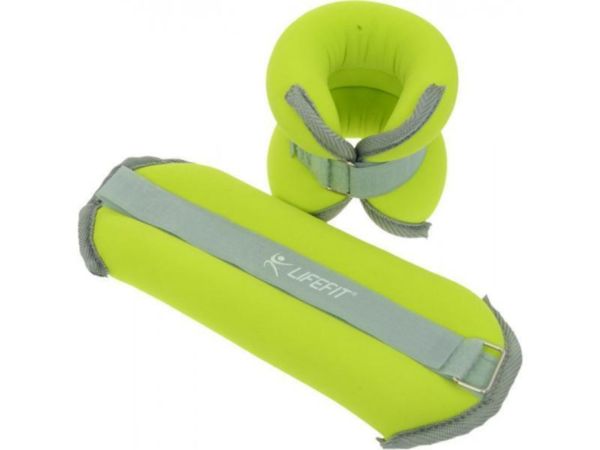სიმძიმე ხელებისათვის და ფეხებისათვის Neoprene WRIST/ANKLE weights LIFE 2X2KG, 509ZATNA0402