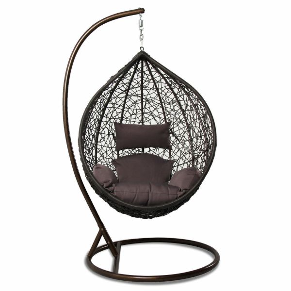 HAMSO ბუდე საქანელა - ყავისფერი ბალიშებით (1)