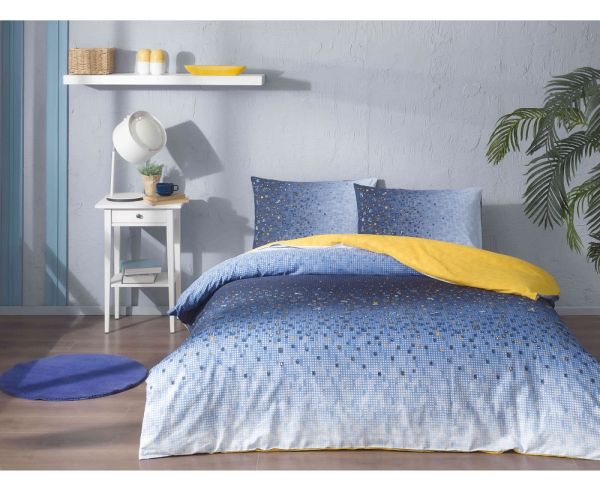 MOSAIC ინდიგო თეთრეულის ნაკრები 1 კაციანი