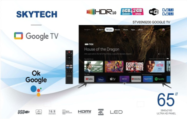ტელევიზორი SKYTECH STV65N9200 GOOGLE TV (165 სმ)