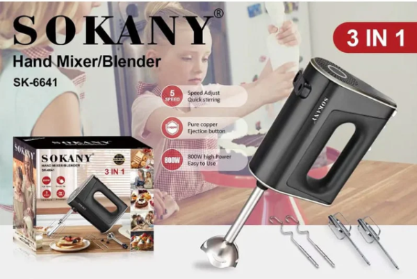 მიქსერი+ბლენდერი Sokany SK-6641
