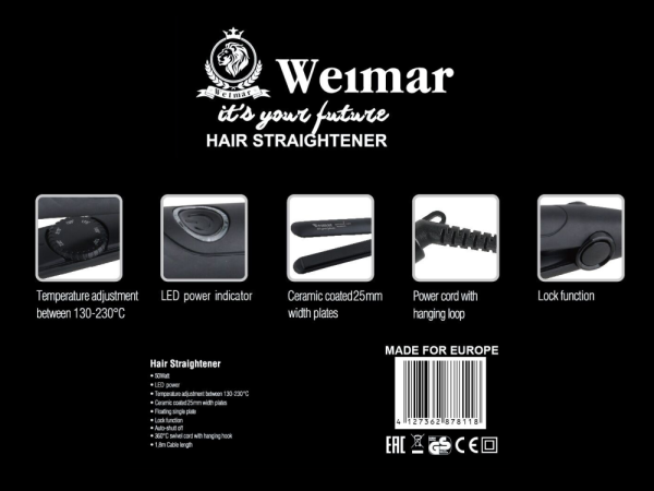 თმის უთო Weimar WE‑HS6531FB