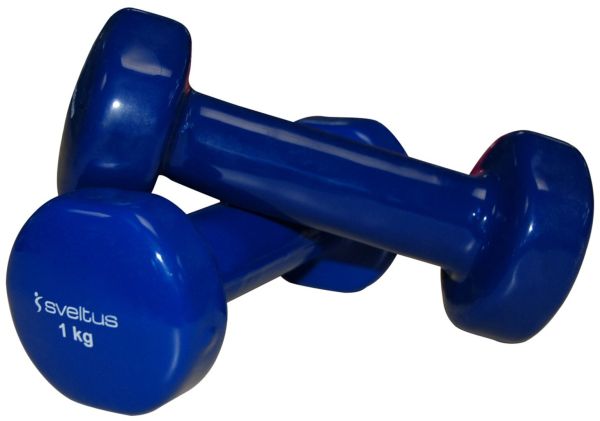 განტელები Dumbbells vinyl SVELTUS Epoxy 1181 2x1kg Blue