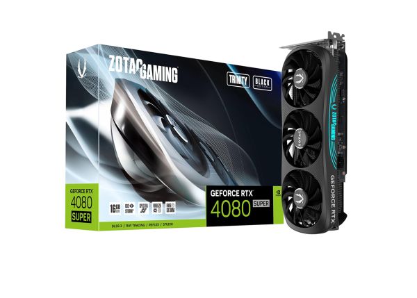 ვიდეო დაფა ZOTAC GAMING GeForce RTX4070 Ti SUPER Trinity Black Edition 16GB 256-Bit GDDR6X - ZT-D40730D-10P